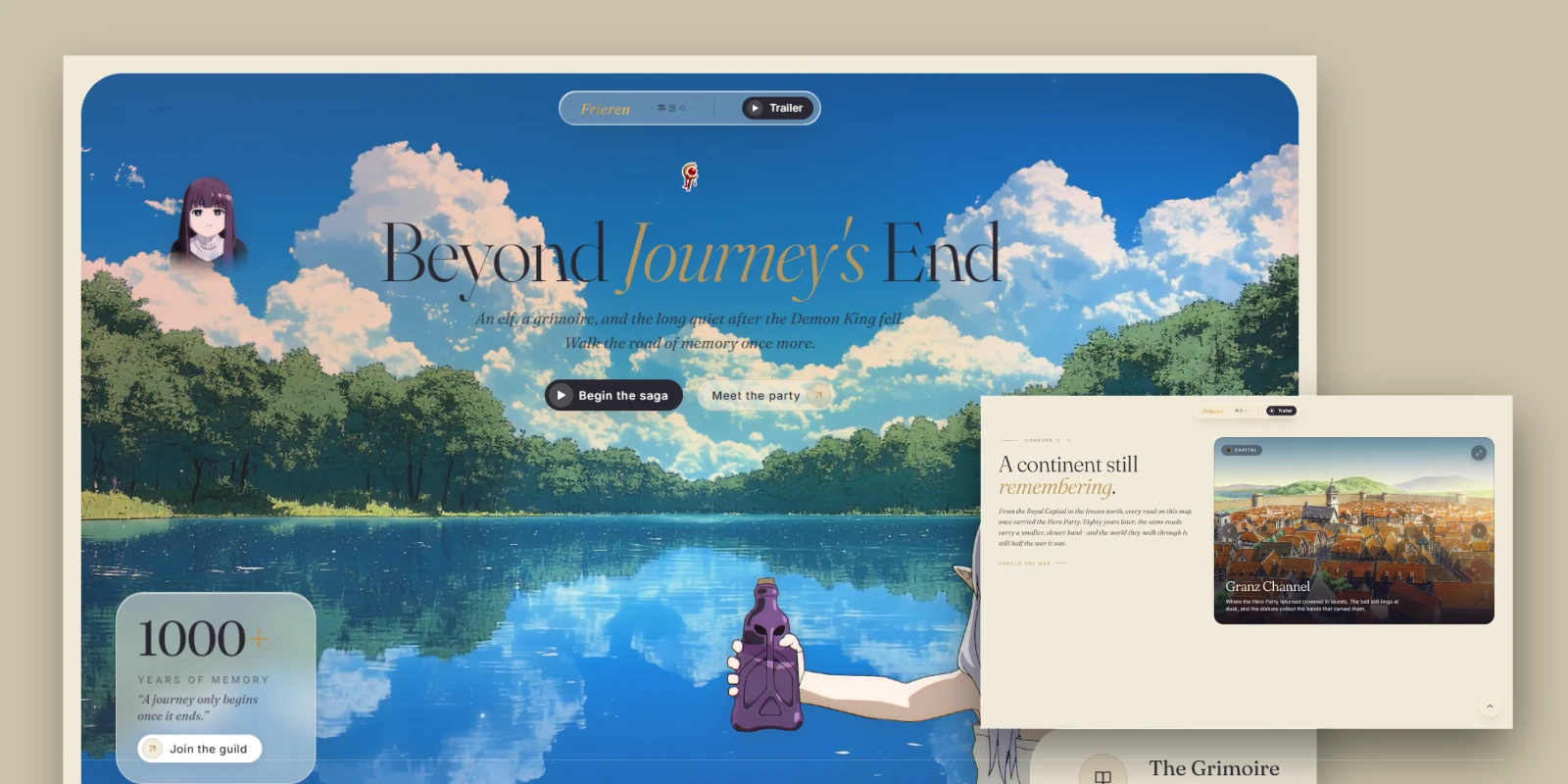 Interfaces du projet Frieren