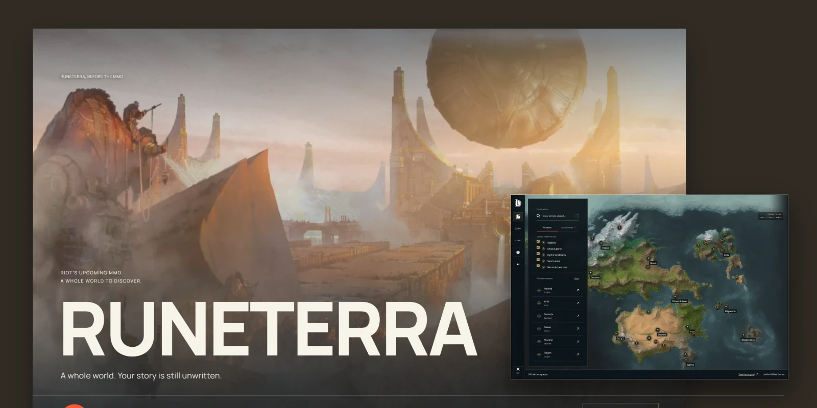 Interfaces du projet Riot MMO