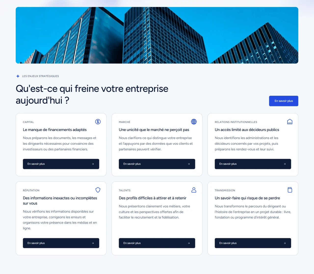 04 · Les enjeux · Des besoins aux expertises