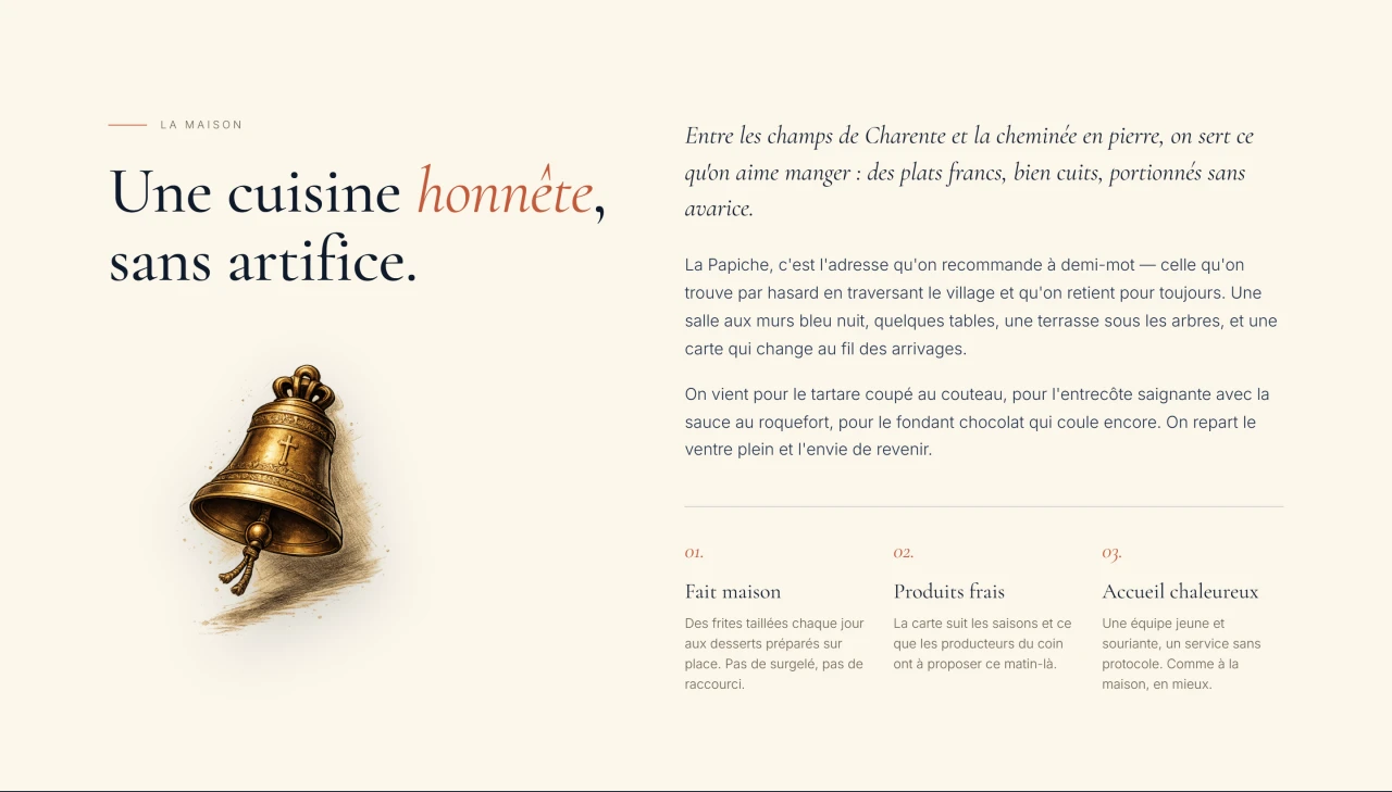 02 · La maison · Une cuisine honnête