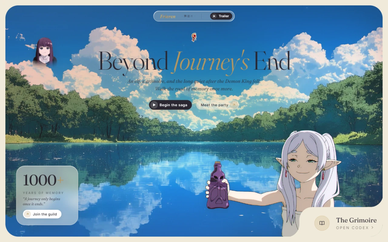 Aperçu de l’expérience interactive Frieren