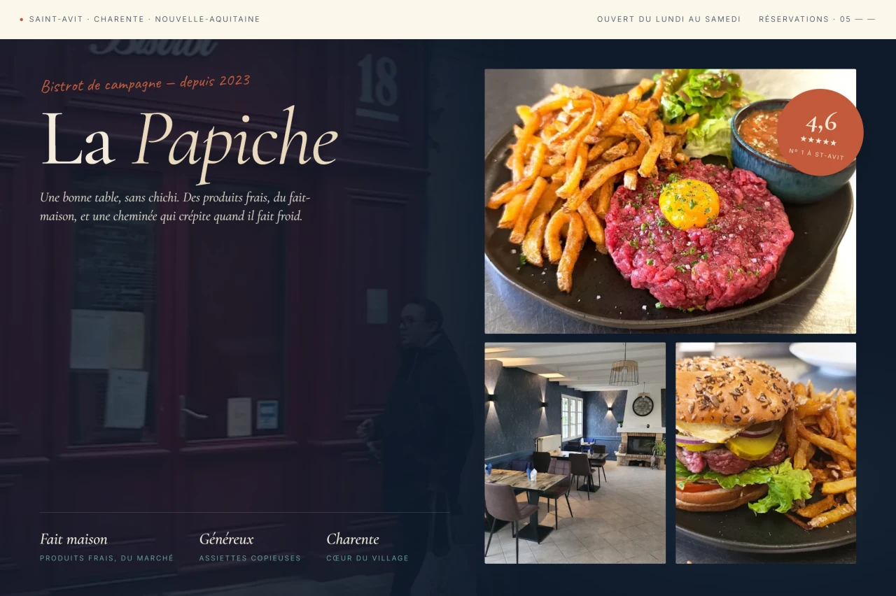 Un univers visuel et éditorial pour un bistrot.