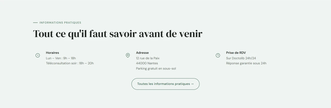 03 · Informations · Préparer sa visite